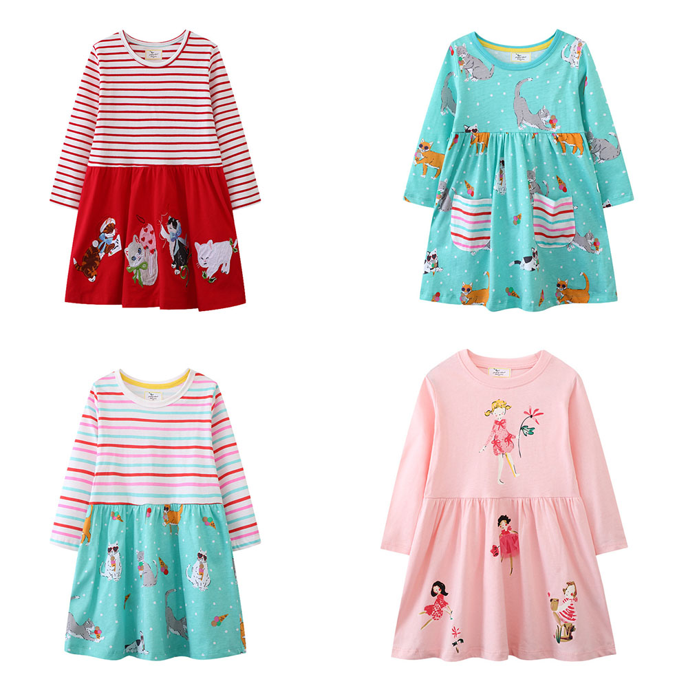 Winter Clothing Activities For Toddlers - Jumping Meters Girls Long Sleeve Cat