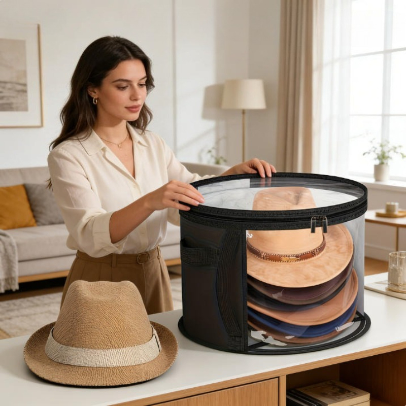 Winter Clothing Organizer - Winter Hat Storage Bucket Clothing Travel