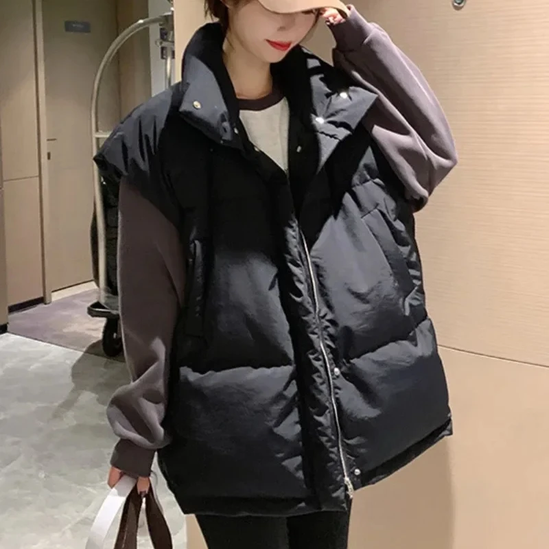 Winter Clothing Work - Solid Color Zipper Women's Vests Pretty