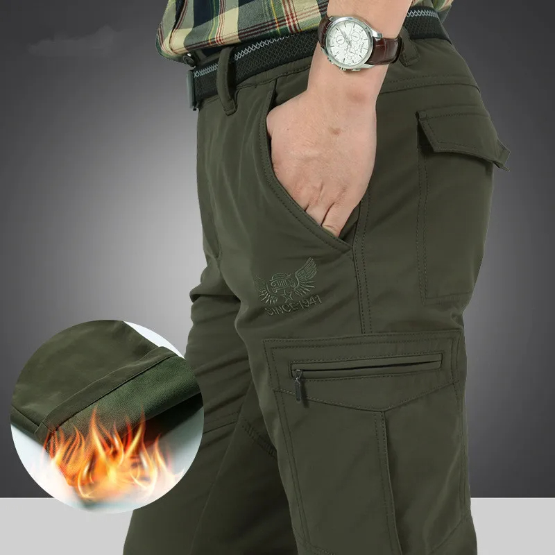 Winter Clothing Work - Men's Winter Fleece Tactical Pants Warm