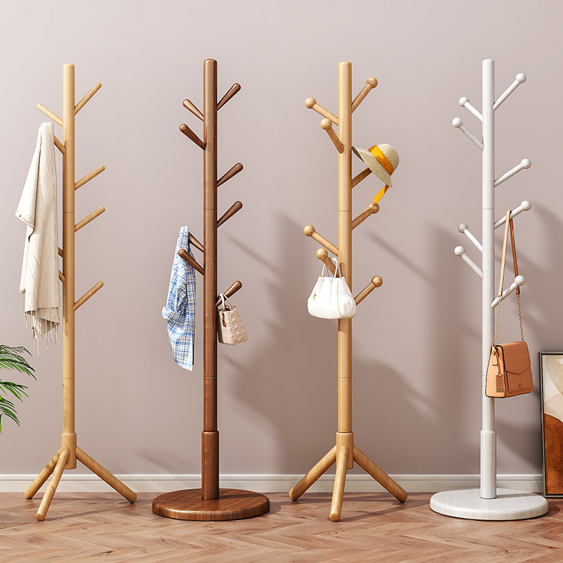 Winter Clothing Organizer - Solid Wood Freestanding Coat Rack |