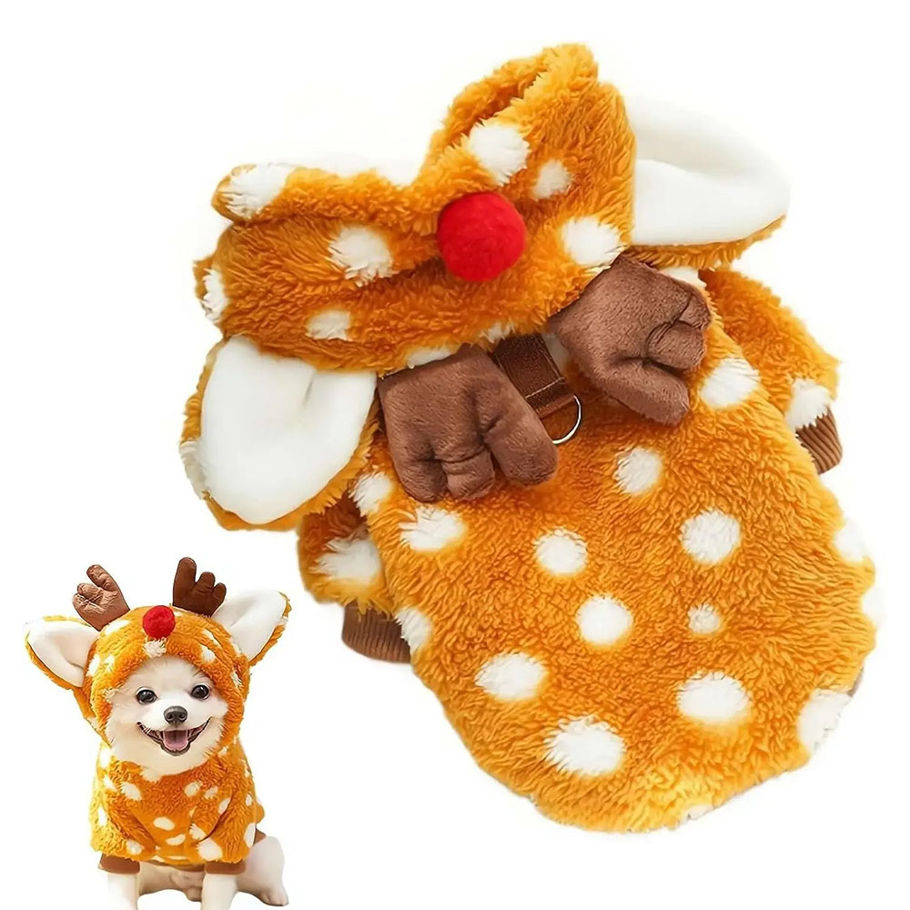 Cute Christmas Reindeer Pet Cl - Winter Clothing Must Haves 评论和价格