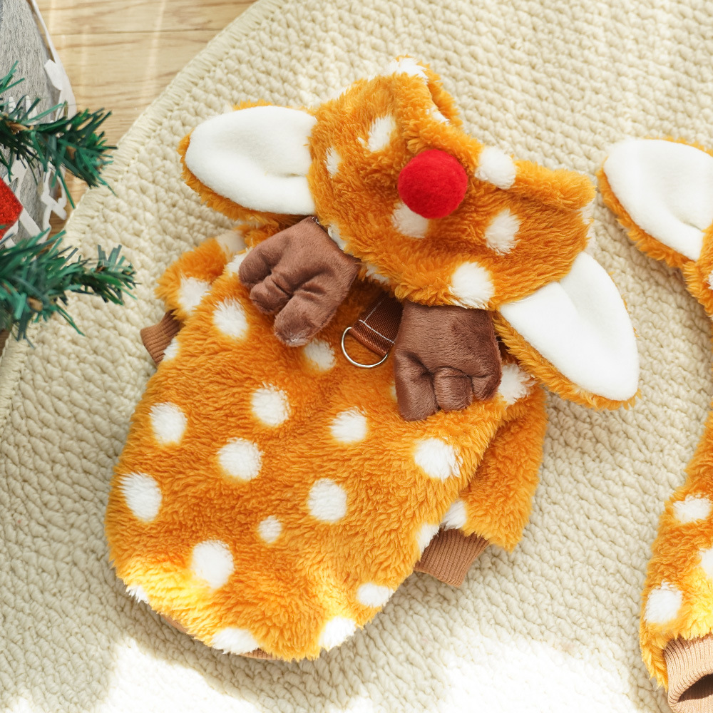 Cute Christmas Reindeer Pet Cl - Winter Clothing Must Haves 评论和价格