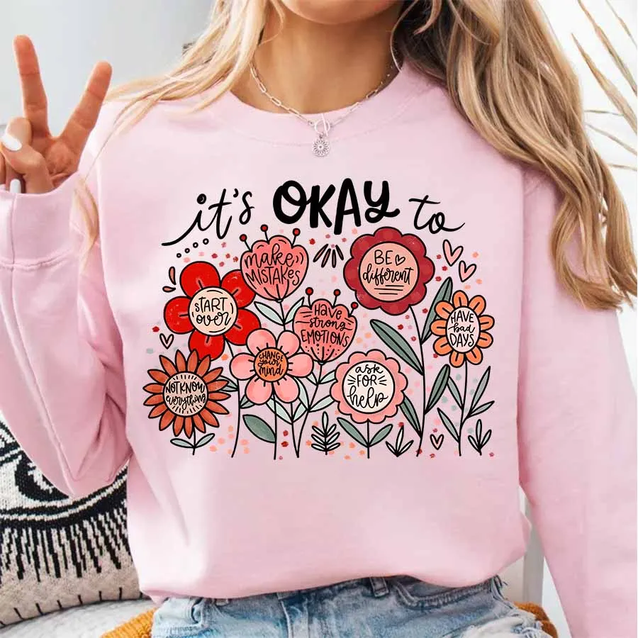 It's okay to Boho Floral Motiv - Winter Clothing Quotes 评论和价格