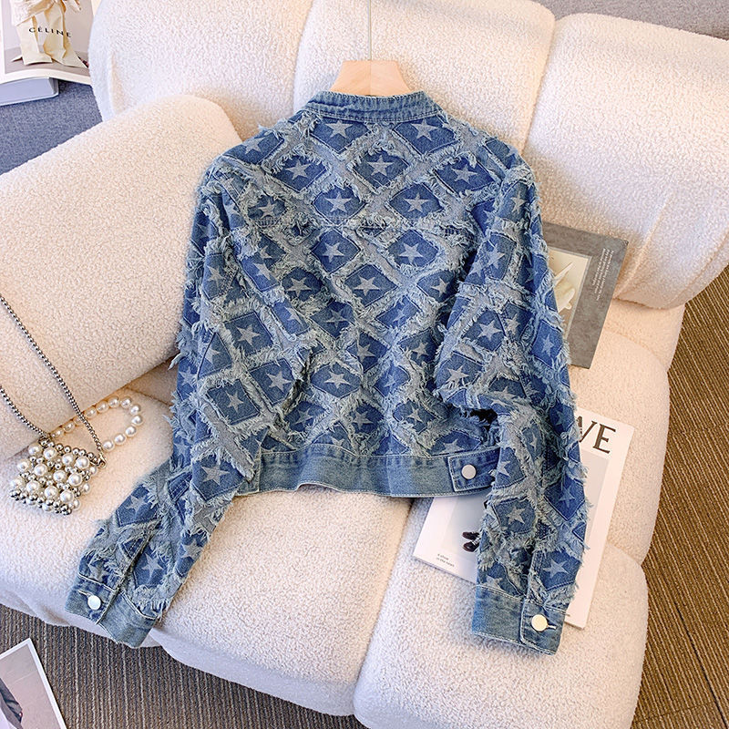 Coat Women Denim Coats Round N - Winter Clothing Work 评论和价格
