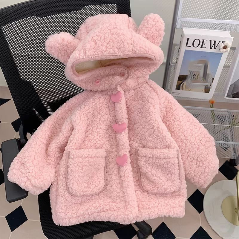 Thickened Fleece Girls Coats C - Winter Clothing Activities For Toddlers 评论和价格