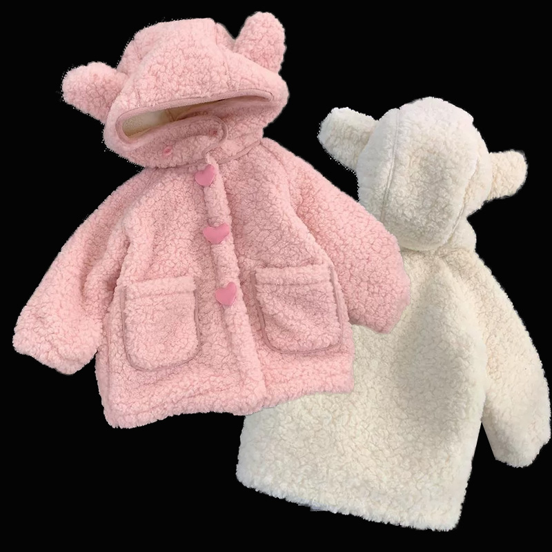 Thickened Fleece Girls Coats C - Winter Clothing Activities For Toddlers 评论和价格