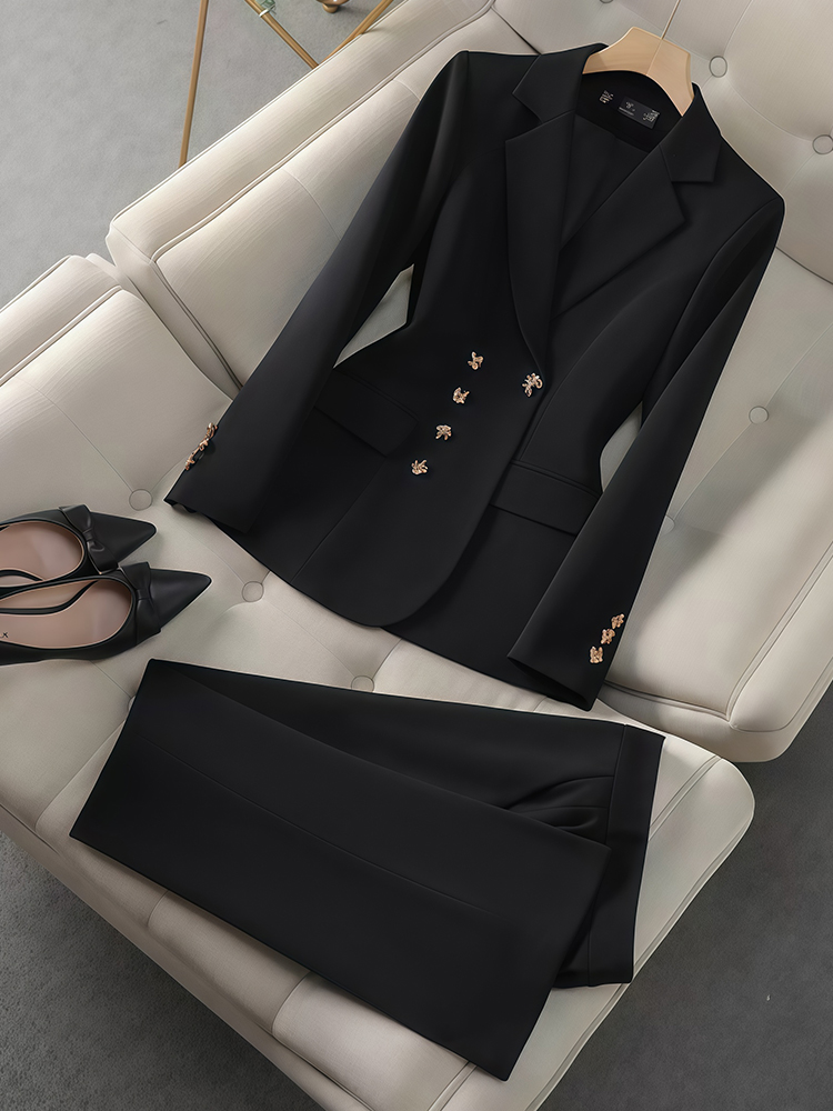 2Pcs Women's Temperament Set L - Winter Clothing Work 评论和价格