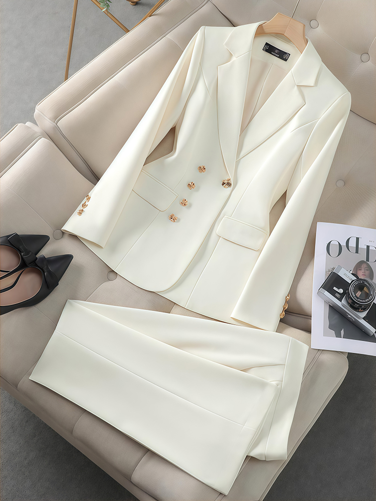 2Pcs Women's Temperament Set L - Winter Clothing Work 评论和价格