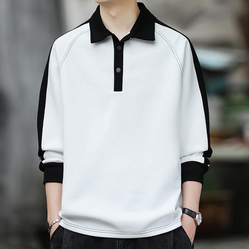 Color Contrast Mens Polo Shirt - Winter Clothing Quotes 评论和价格