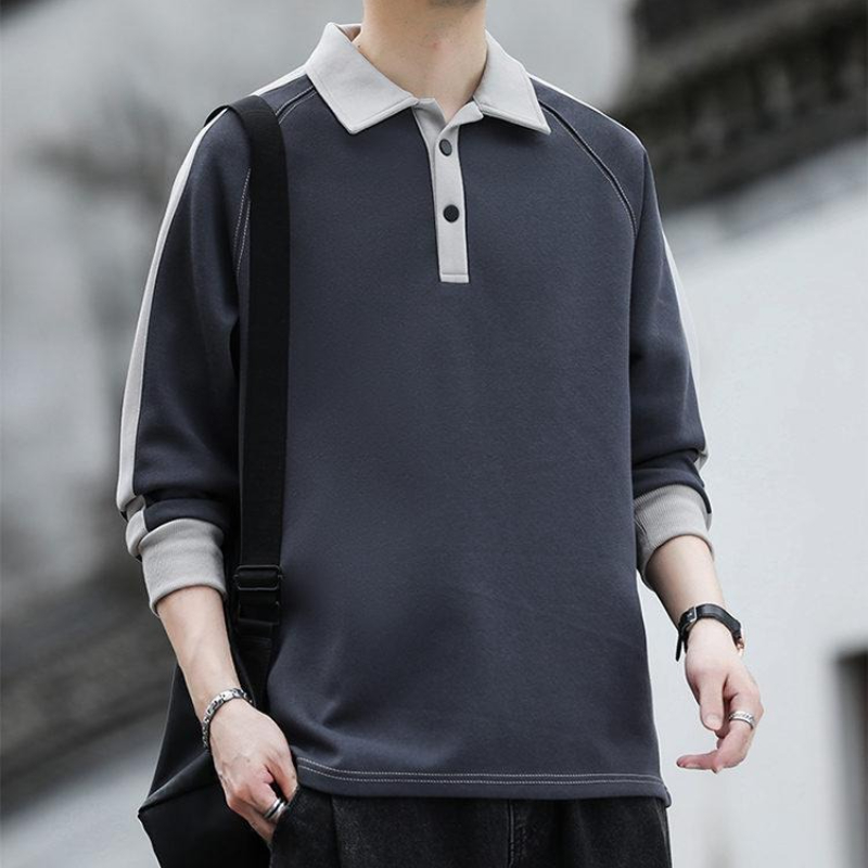 Color Contrast Mens Polo Shirt - Winter Clothing Quotes 评论和价格
