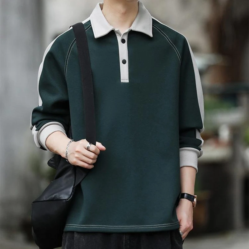 Color Contrast Mens Polo Shirt - Winter Clothing Quotes 评论和价格
