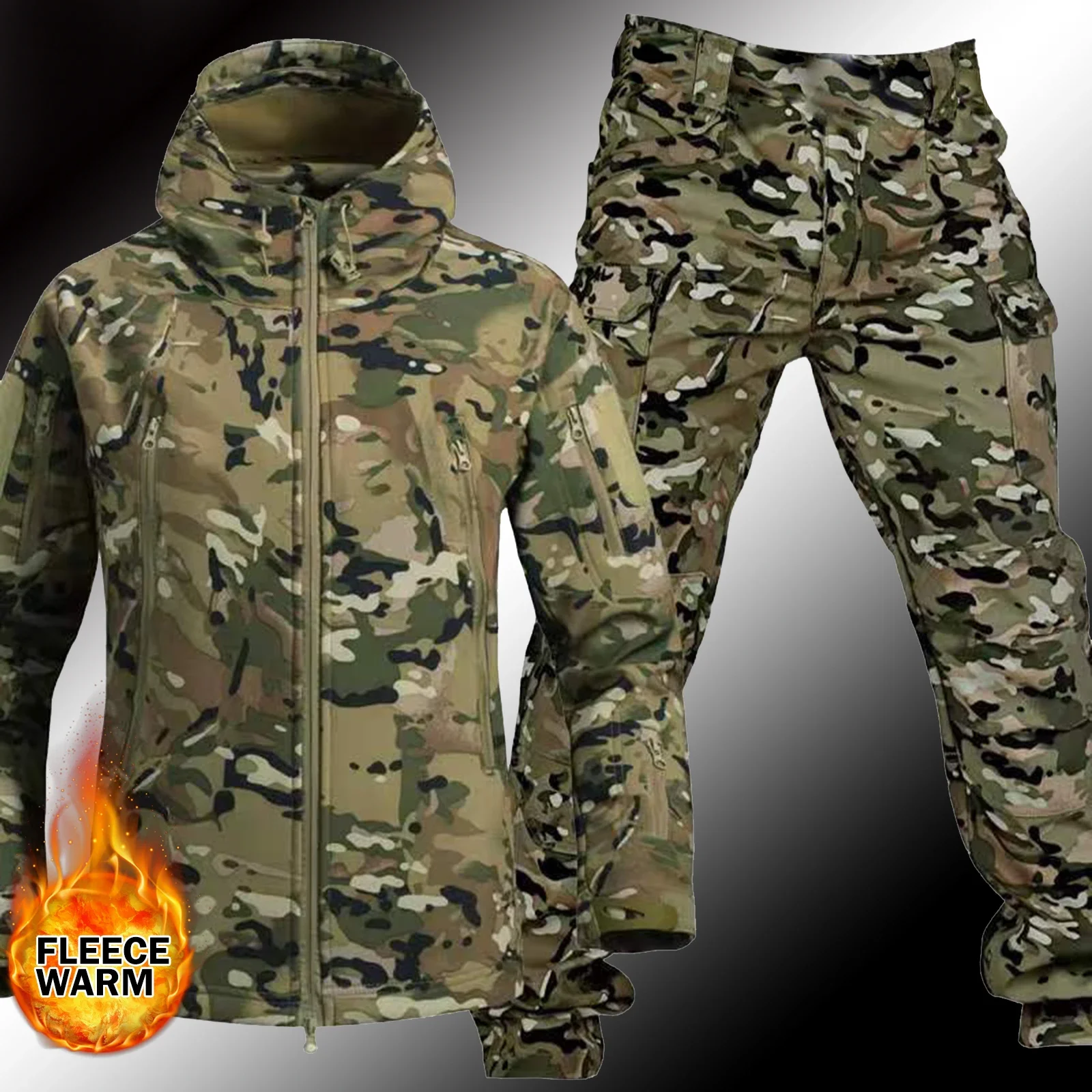 Men Thicken Soft Shell Winter  - Winter Clothing Work 评论和价格