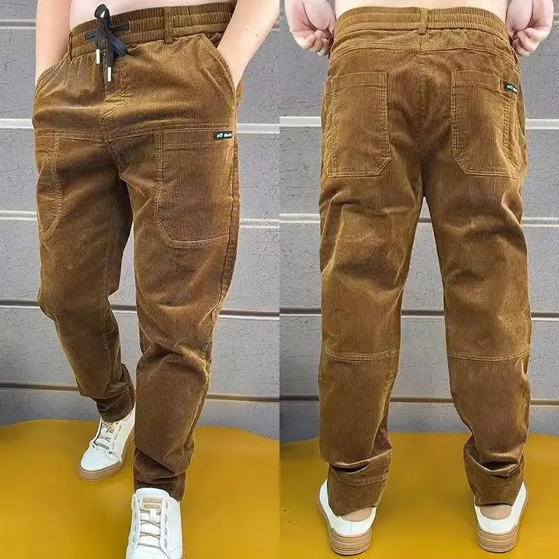 Corduroy Cargo Trousers Men's  - Winter Clothing Work 评论和价格