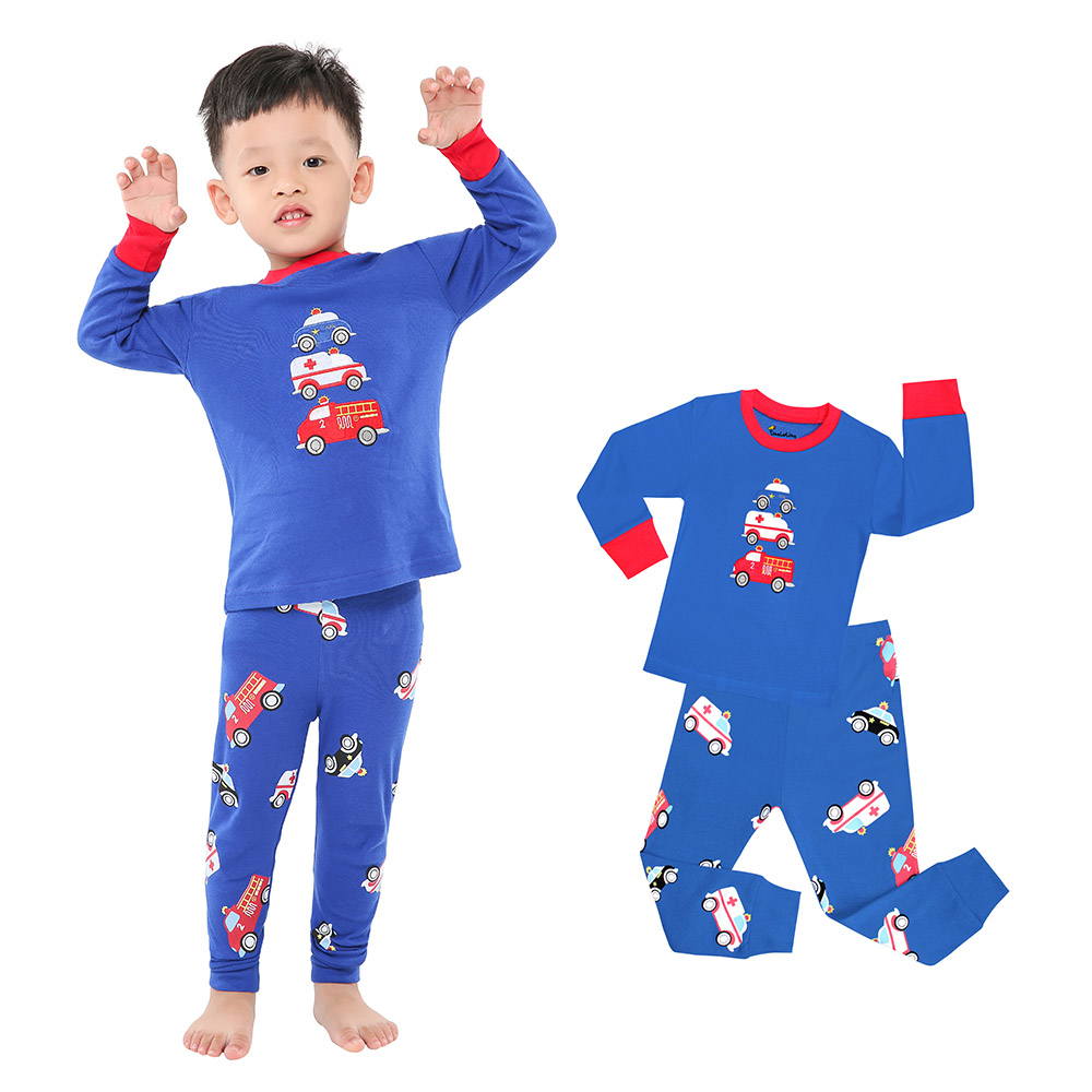 100 Cotton Boys Pajamas Sets 2 - Winter Clothing Toddler 评论和价格