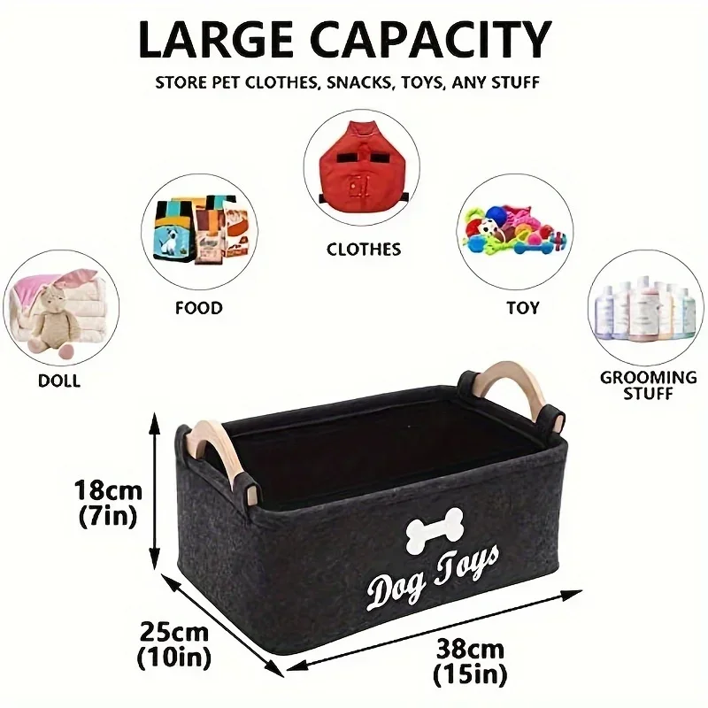 Felt pet toy box, dog toy box, - Winter Clothing Organizer 评论和价格