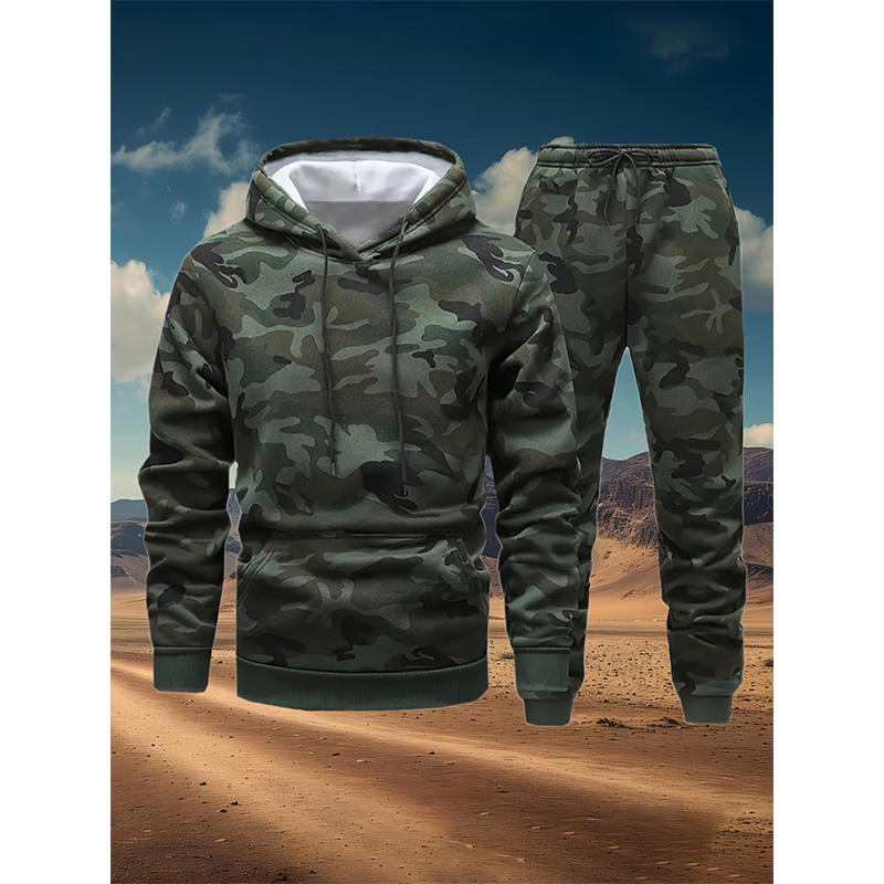 Autumn Camouflage 3D Print Hoo - Winter Clothing Usa 评论和价格