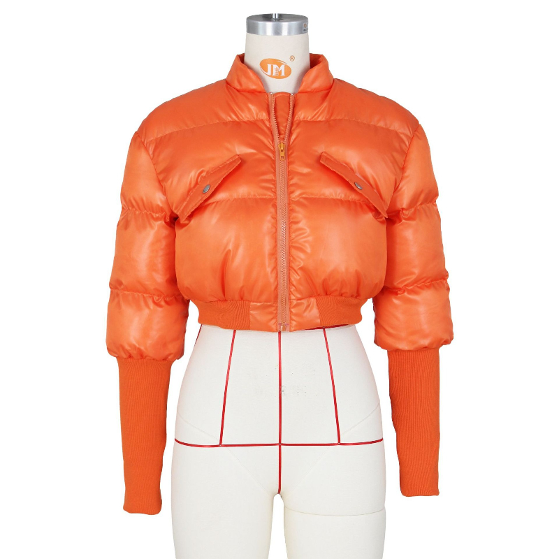 Women Parkas Short Coats Zippe - Winter Clothing Work 评论和价格