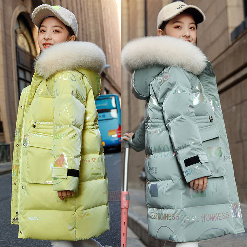 5 to14 Years Girls Down Jacket - Winter Clothing Toddler 评论和价格