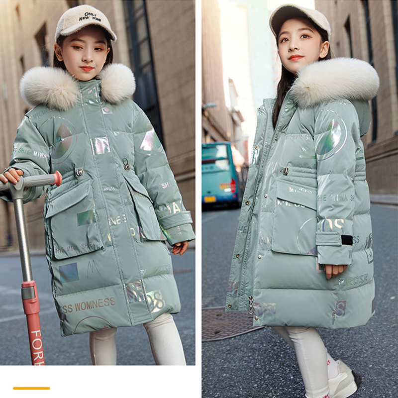 5 to14 Years Girls Down Jacket - Winter Clothing Toddler 评论和价格