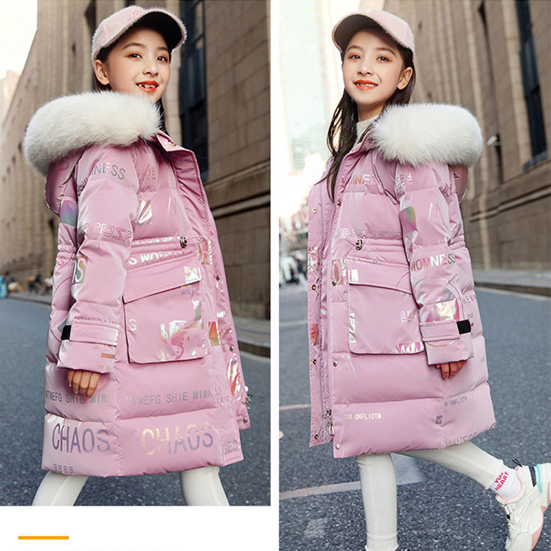 5 to14 Years Girls Down Jacket - Winter Clothing Toddler 评论和价格